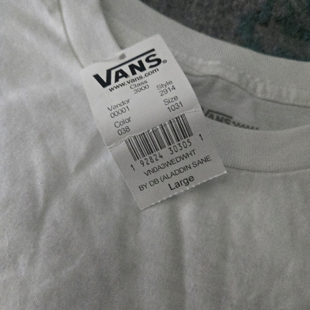 Vans Boys Large David Bowie Alladin SANE White Short Sleeve Tshirt NWT 112024 - Picture 6 of 8